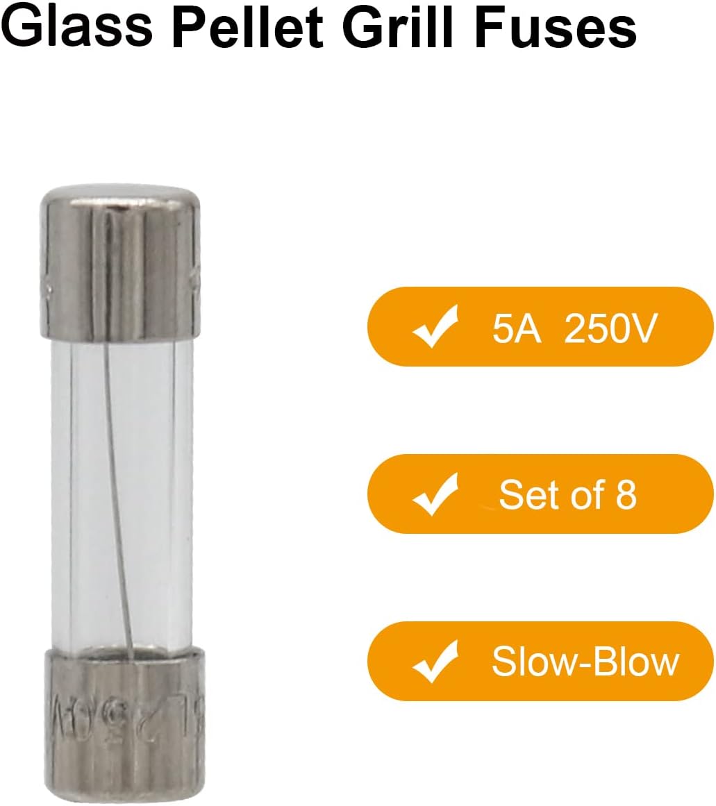 Grill Glass Fuses Kit for Traeger, Pit Boss, Z Grills, Louisiana, Cuis GrillPartsReplacement