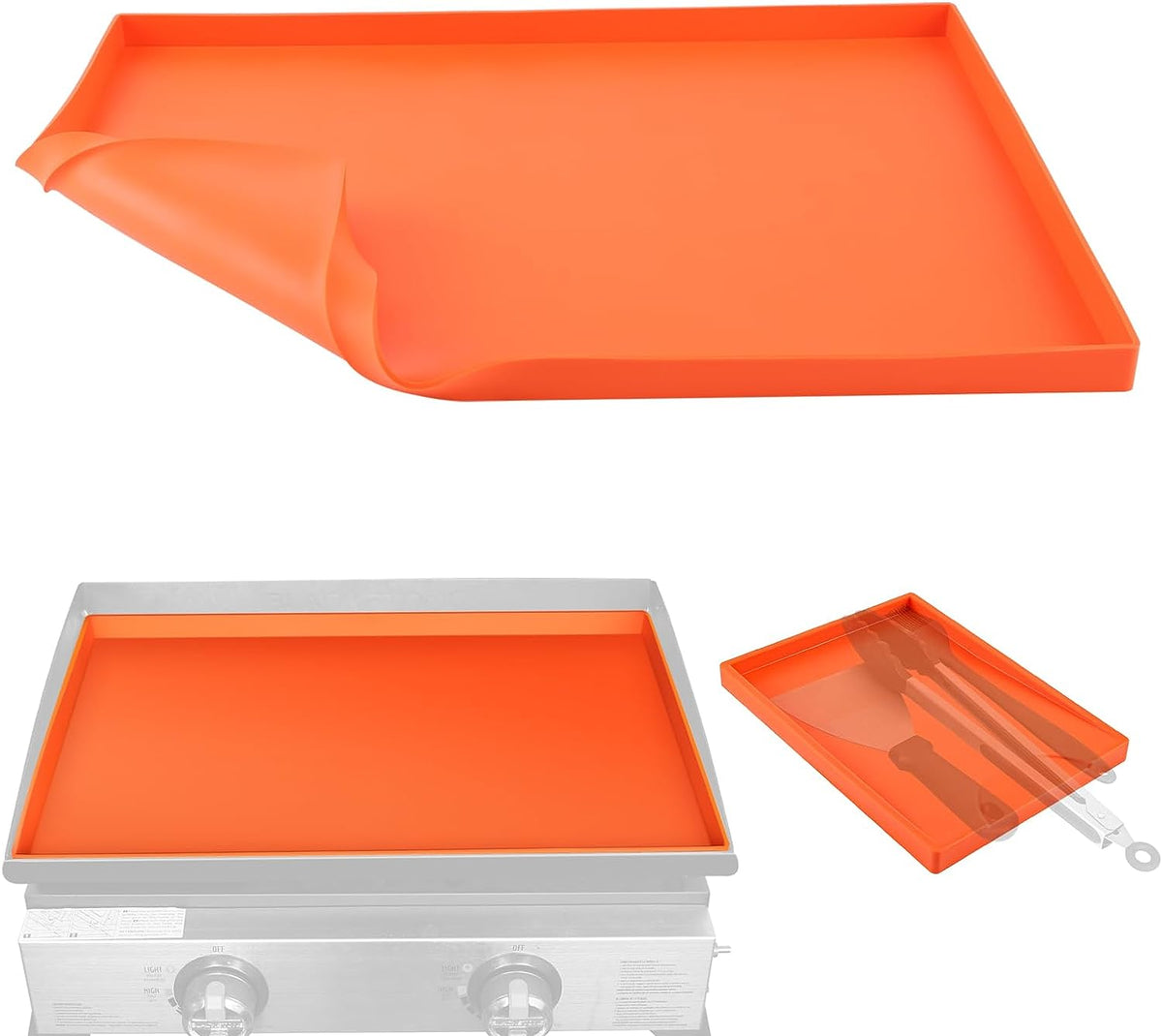 Blackstone 5097 Silicone Spatula Mat - Orange