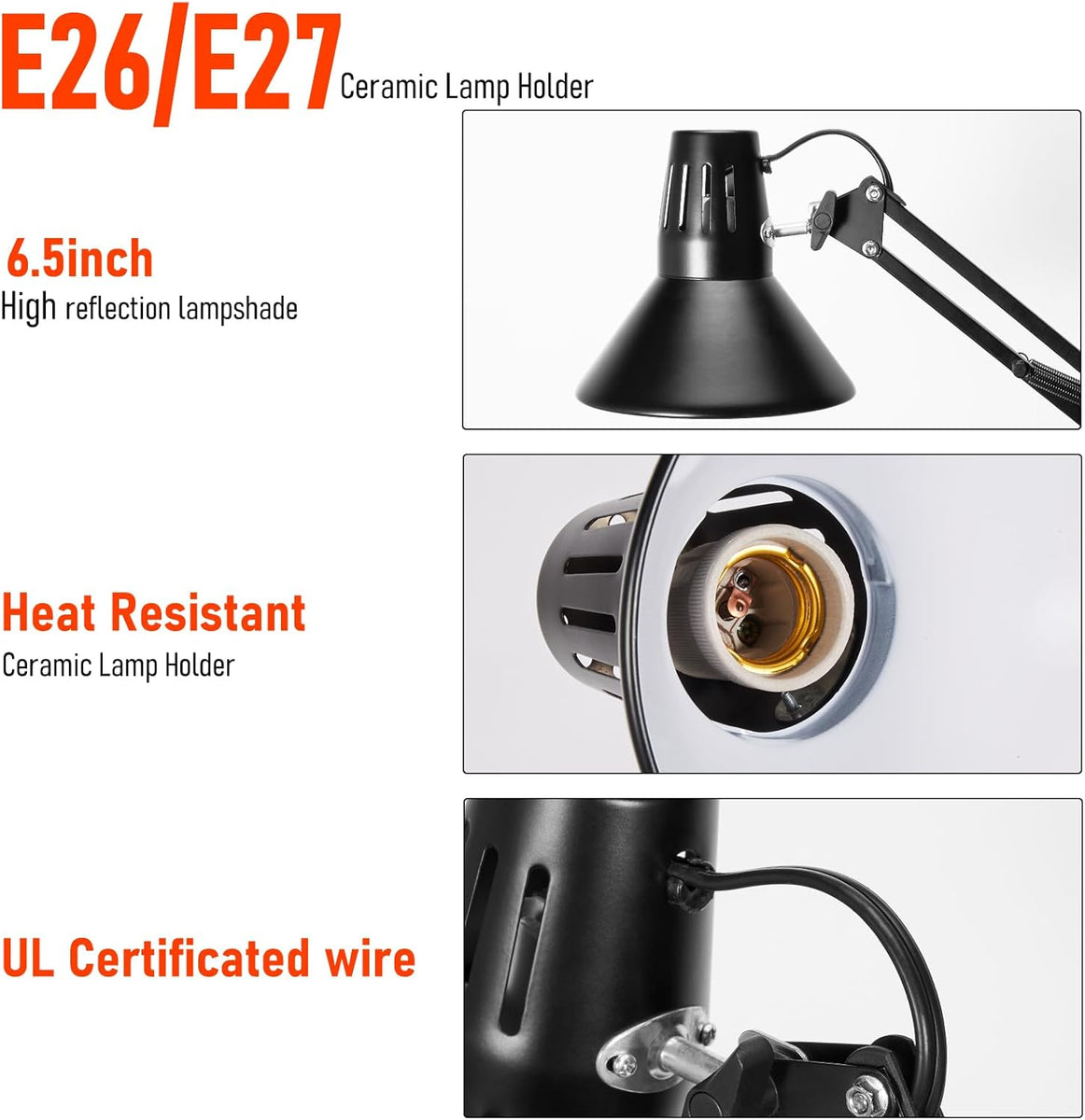 Reptile Stand SUMHEN Reptile Lamp Stand Adjustable Holder For Heat