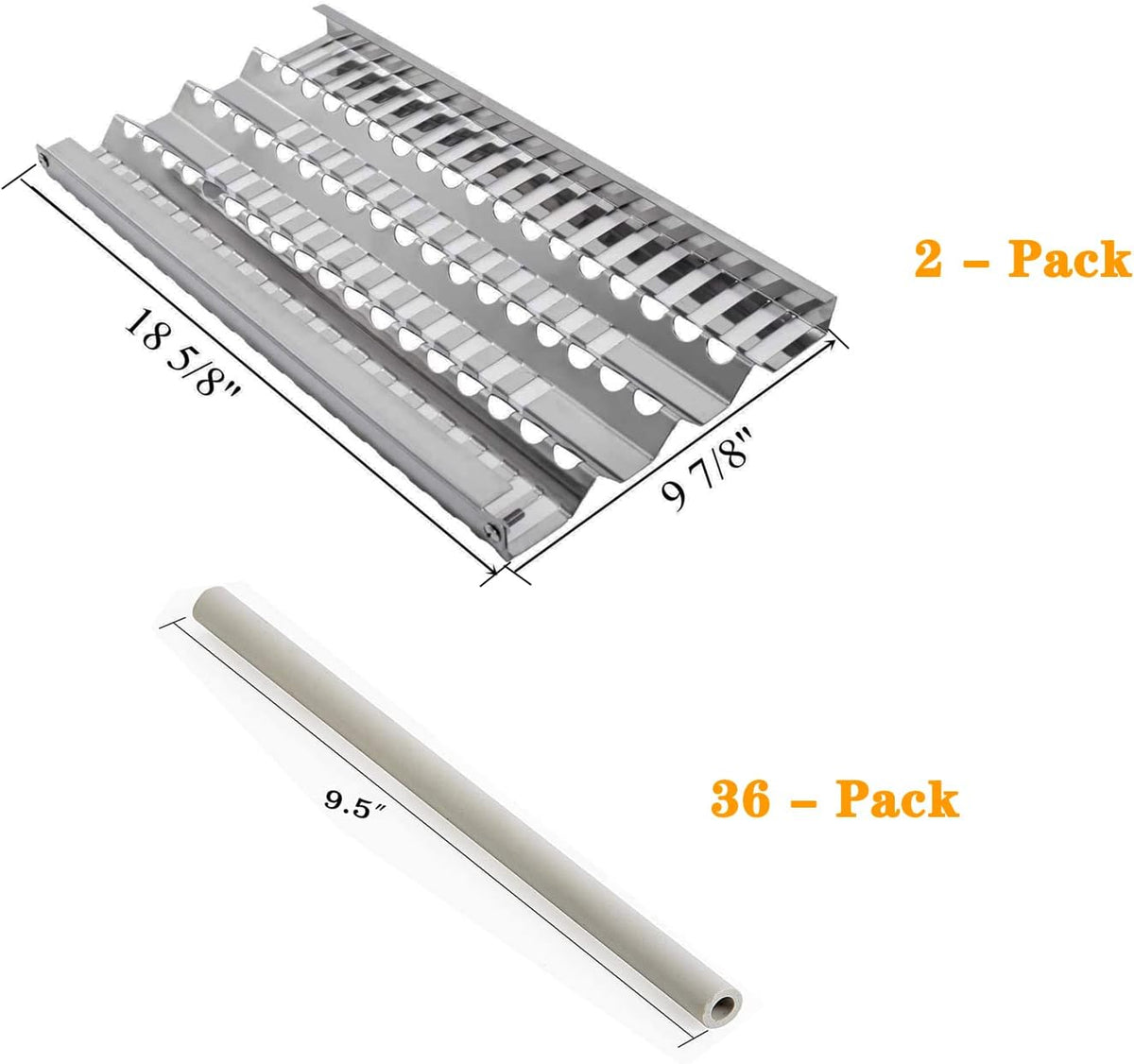 Grill Heat Plates Radiant Tray and Ceramic Rod Kit for DCS 27, 36, 48