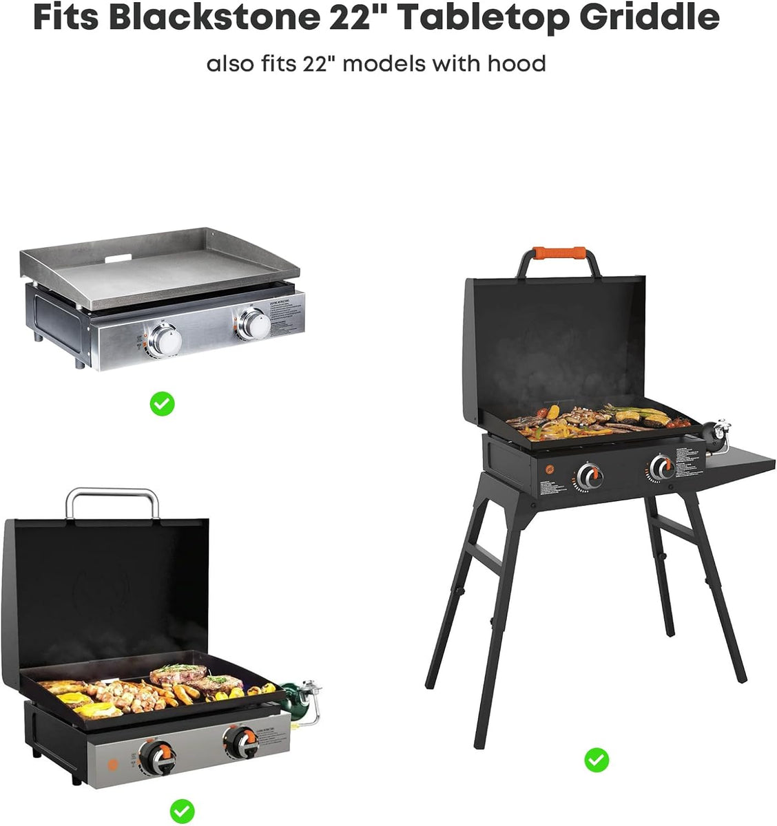 Flat Top Gas Grill Griddle Replacement Grate for Blackstone 22 inch Po