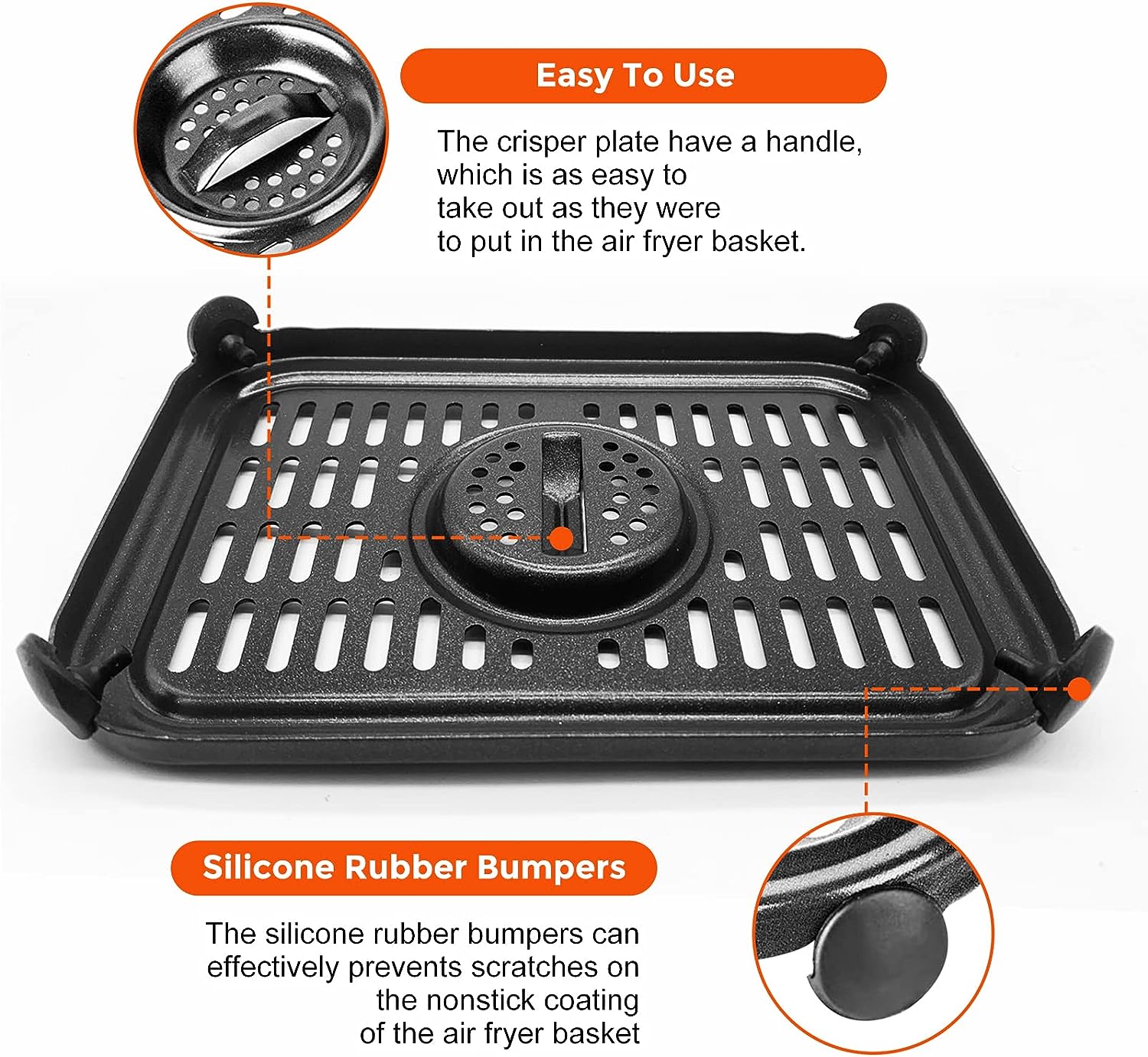 2Pcs 8.1'' Grill Plate Tray Air Fryer Pan Replacement Parts for Ninja –  GrillPartsReplacement - Online BBQ Parts Retailer