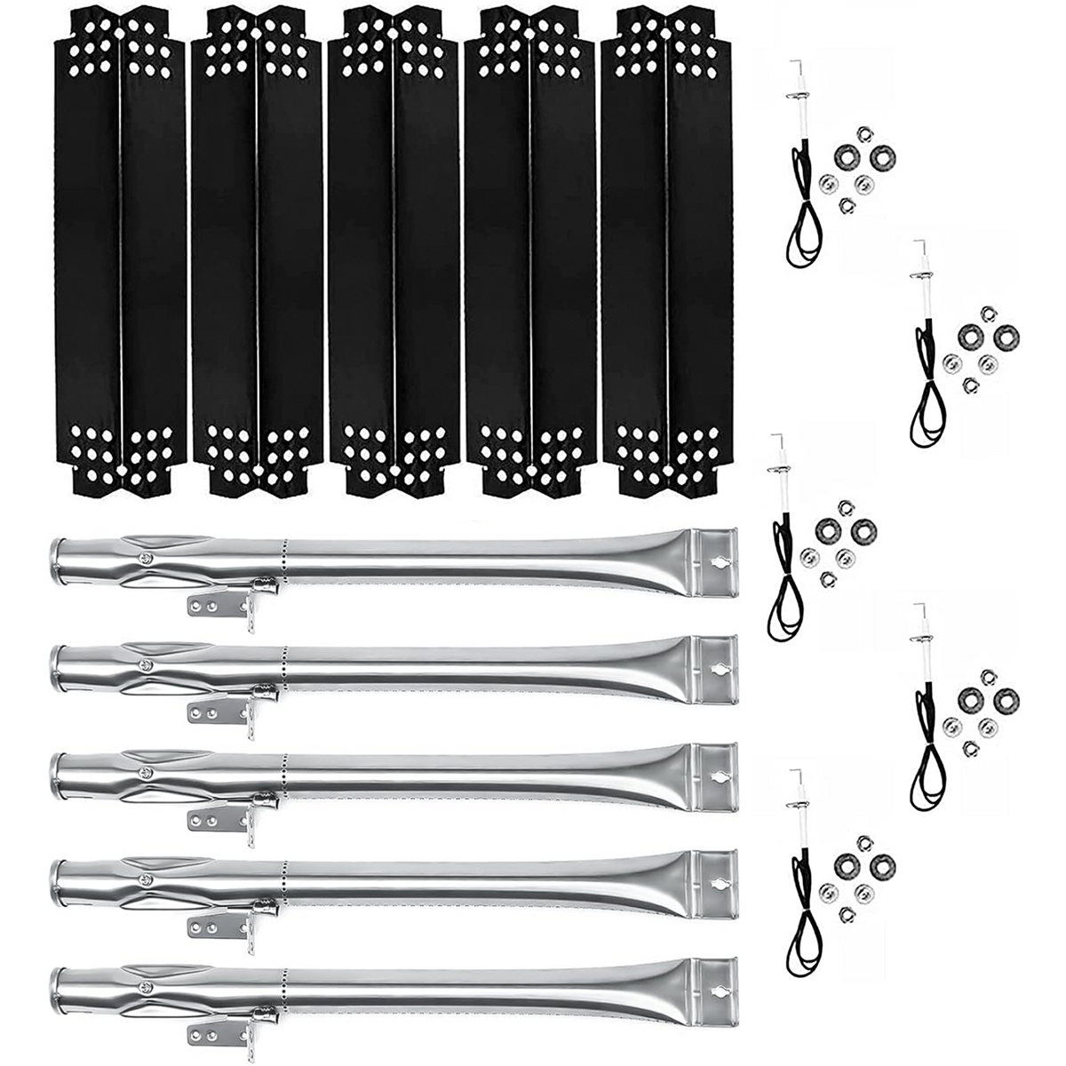 Ersatzteil-Kit Für Nexgrill 4 & 5-Brenner – 2 Grillroste & 5 Heizplatten, Passend Für Modelle 720-0888, 720-0830 Uvm.