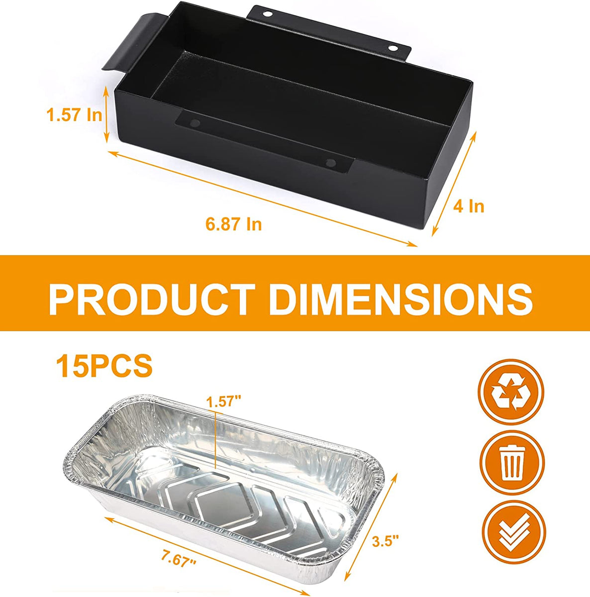 Grease Catch Pan with Aluminum Liner Kit for Charbroil 6 Burner Gas G