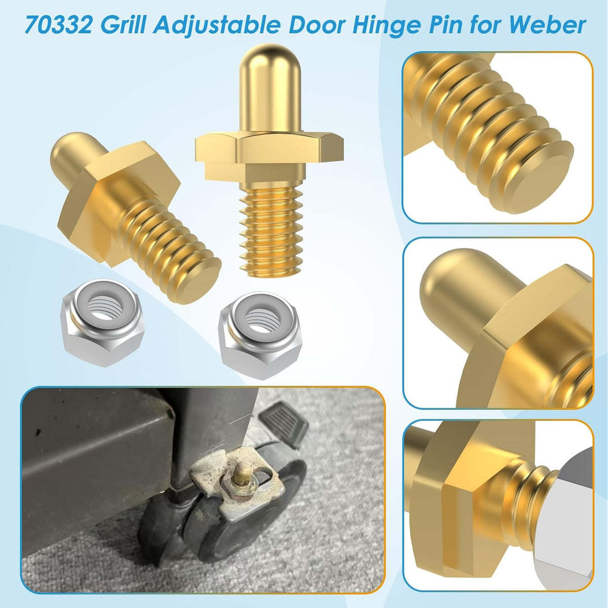 Grill Adjustable Door Hinge Pin 70332 for Weber Genesis/Summit