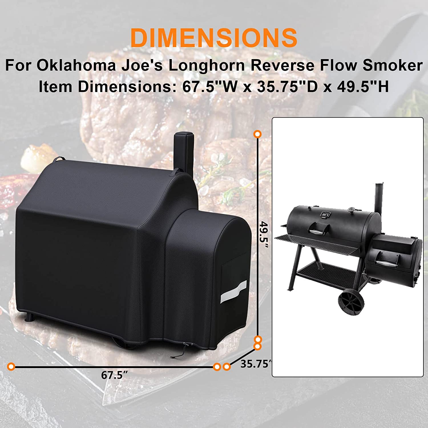 Premium Grill Cover for Oklahoma Joe's 17202053, 2855872P04