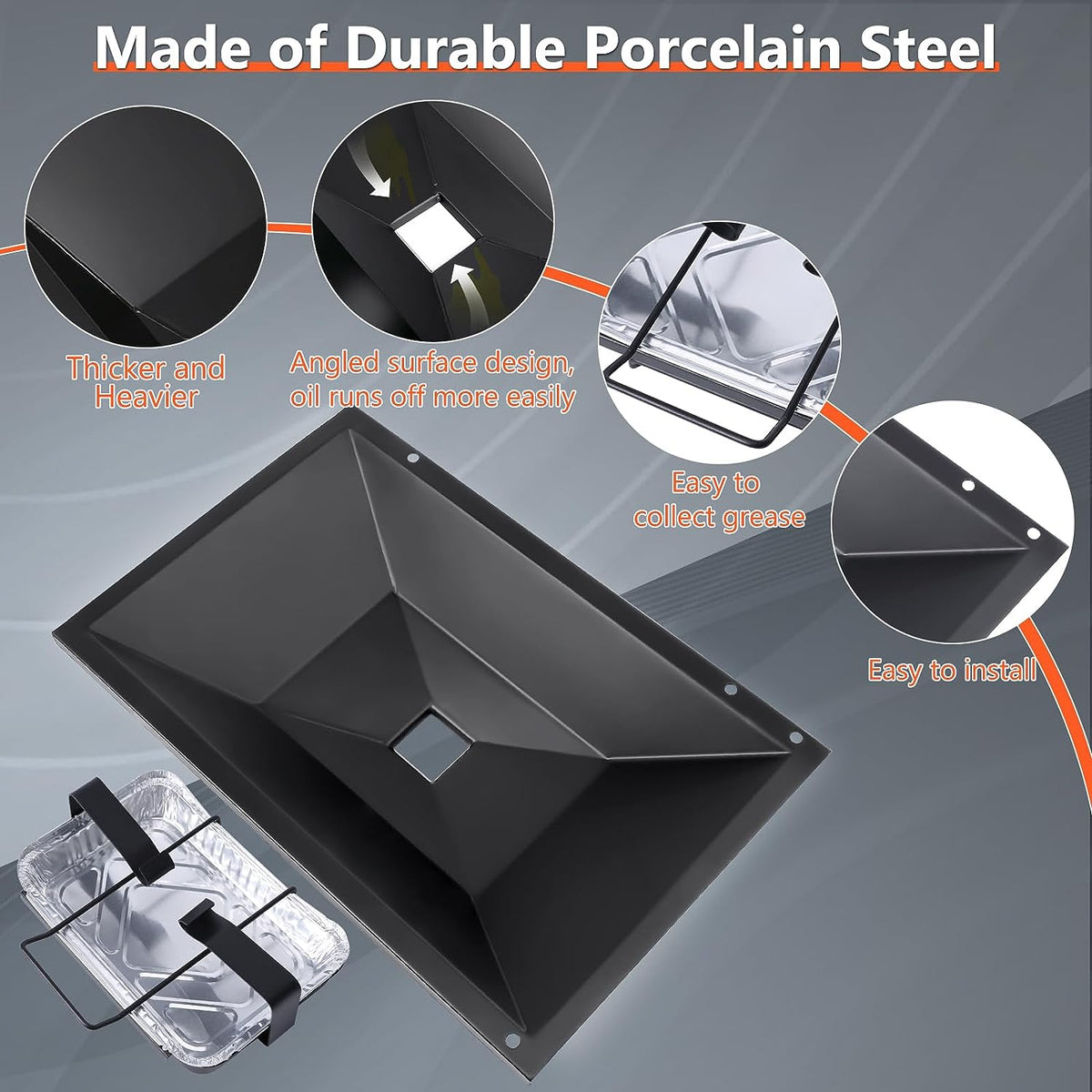 99250 Grease Bottom Tray, Drip Pan and Liners Kit for Weber Spirit