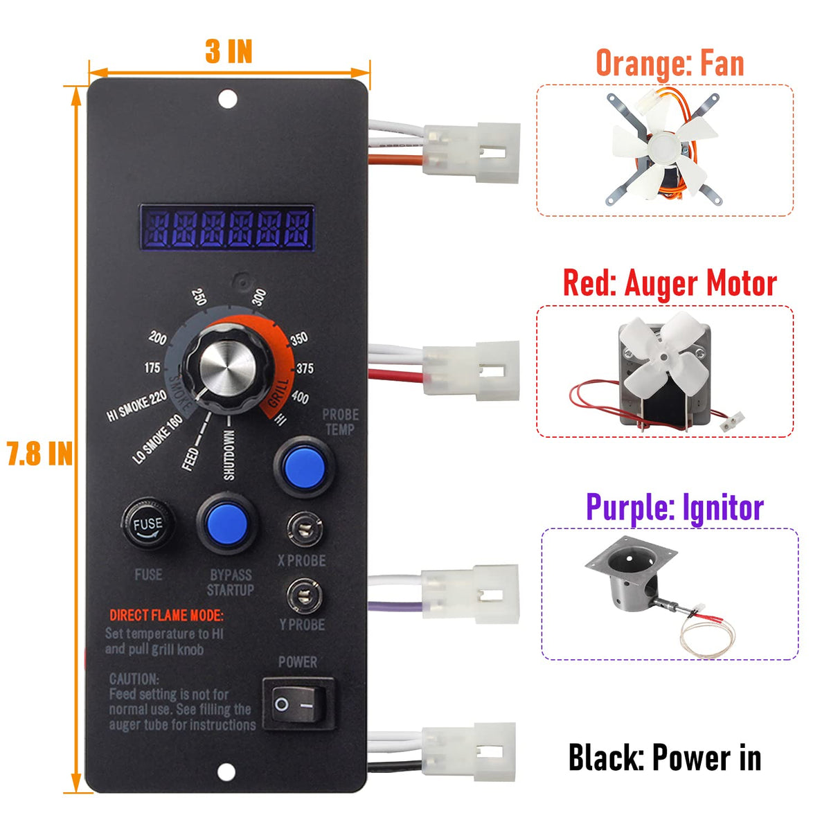 Digital Controller Thermostat Kit for Camp Chef Wood Pellet Grills