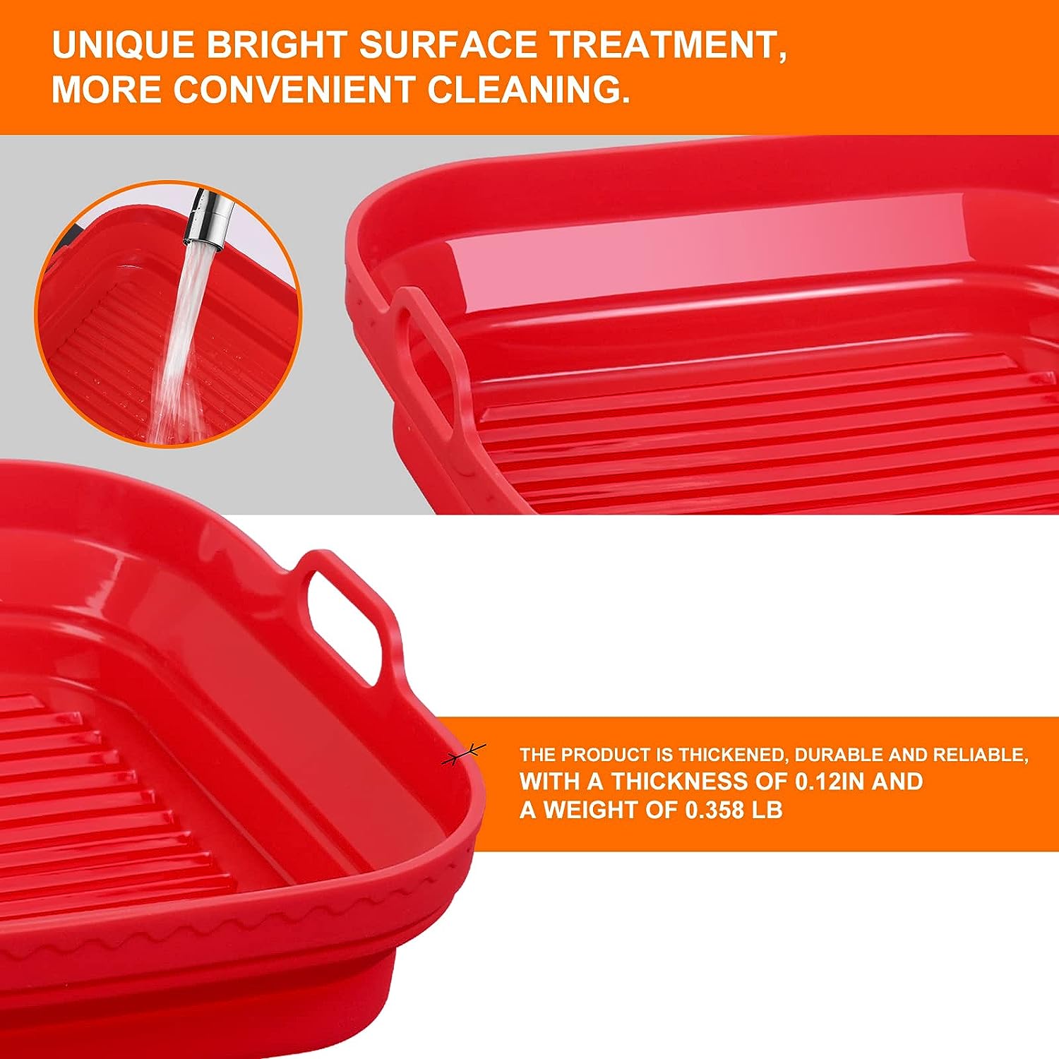 2Pcs Reusable Silicone Air Fryer Round Pot Basket Liner for Ninja Food –  GrillPartsReplacement - Online BBQ Parts Retailer