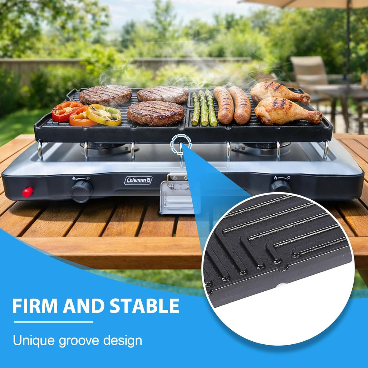 Ceramic Nonstick Reversible Griddle for Coleman Cascade & Triton, 17.4 ...