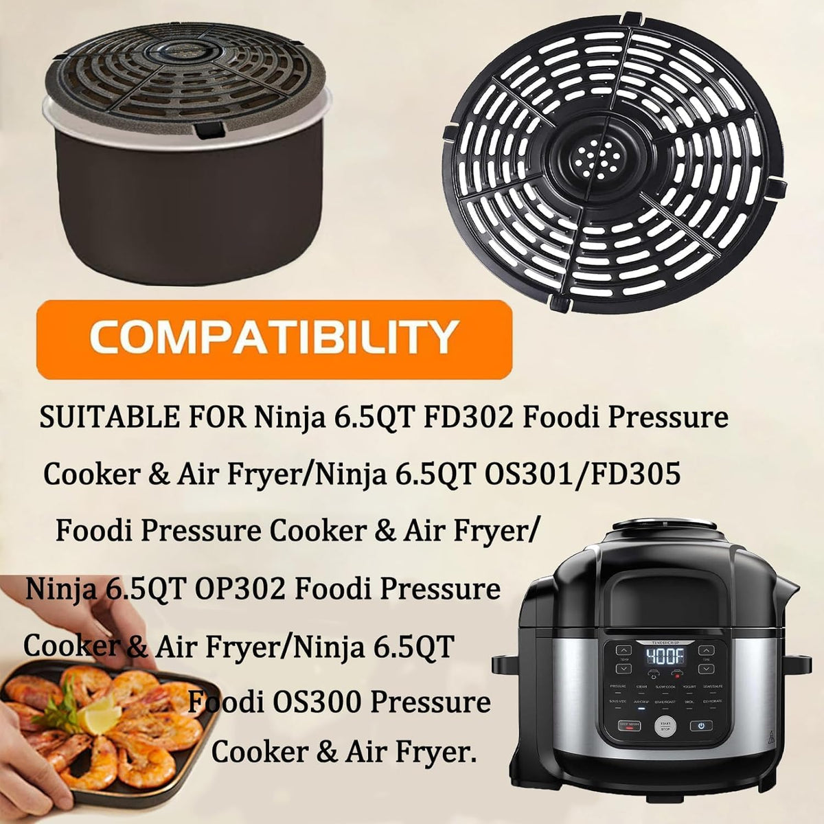 Cooking Ninja Foodi Fd302 Accessories Air Fryer Grill Plate Pan