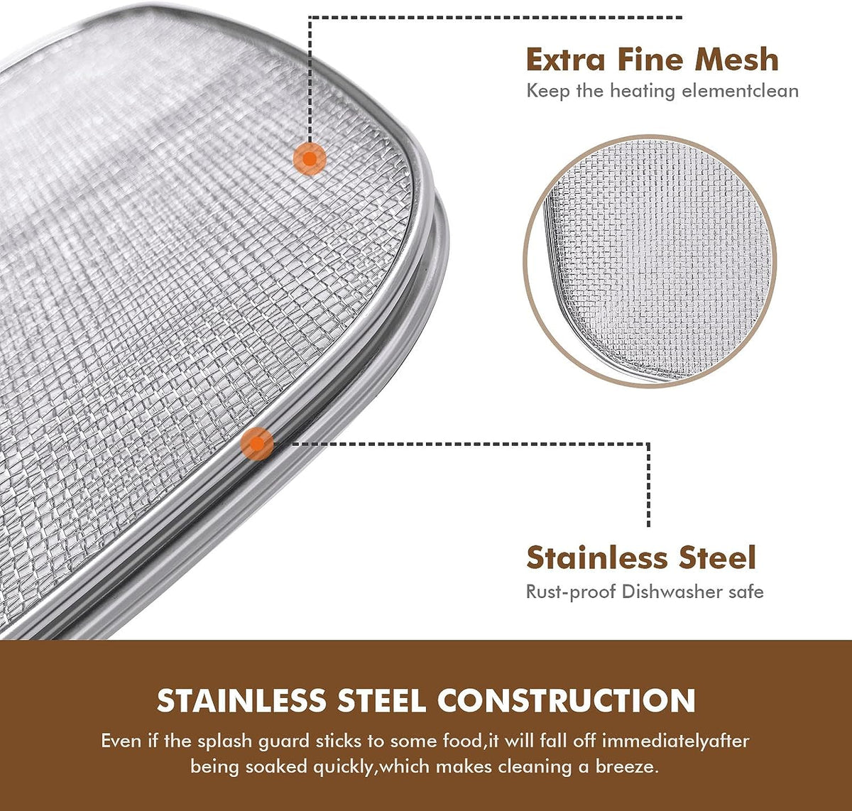 Stainless Steel Splatter Shield for Ninja Foodi AG301, Replacement Parts  for Ninja Foodi AG301C, AG302, AG300, AG300C, Air Fryer Accessories for  Ninja