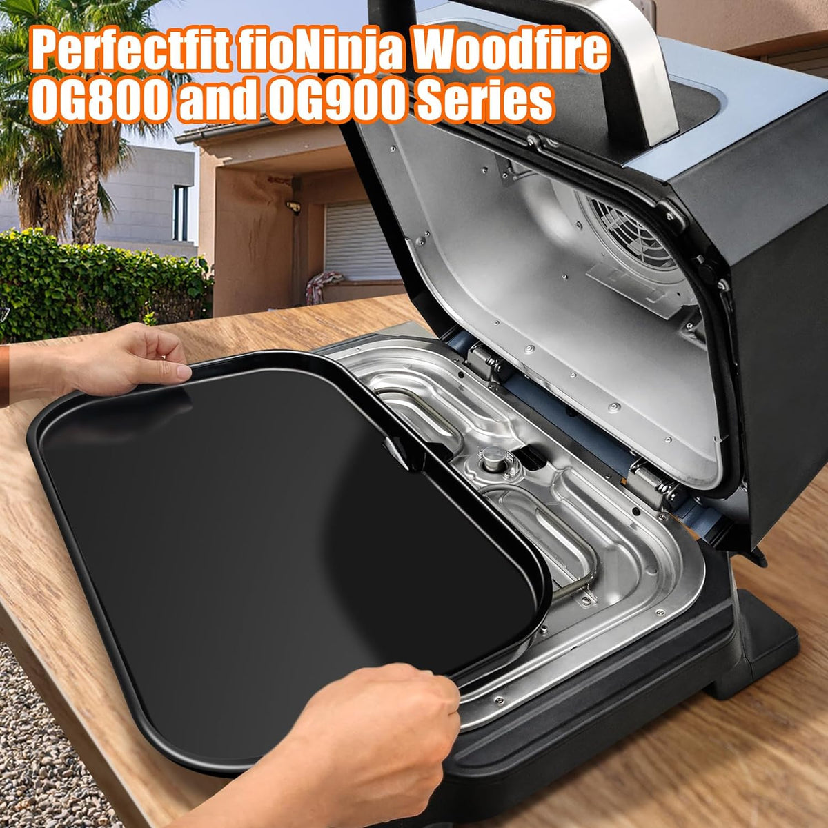 Ceramic Coating Cast Iron Griddle Plate for Ninja Woodfire Pro XL, OG8 ...