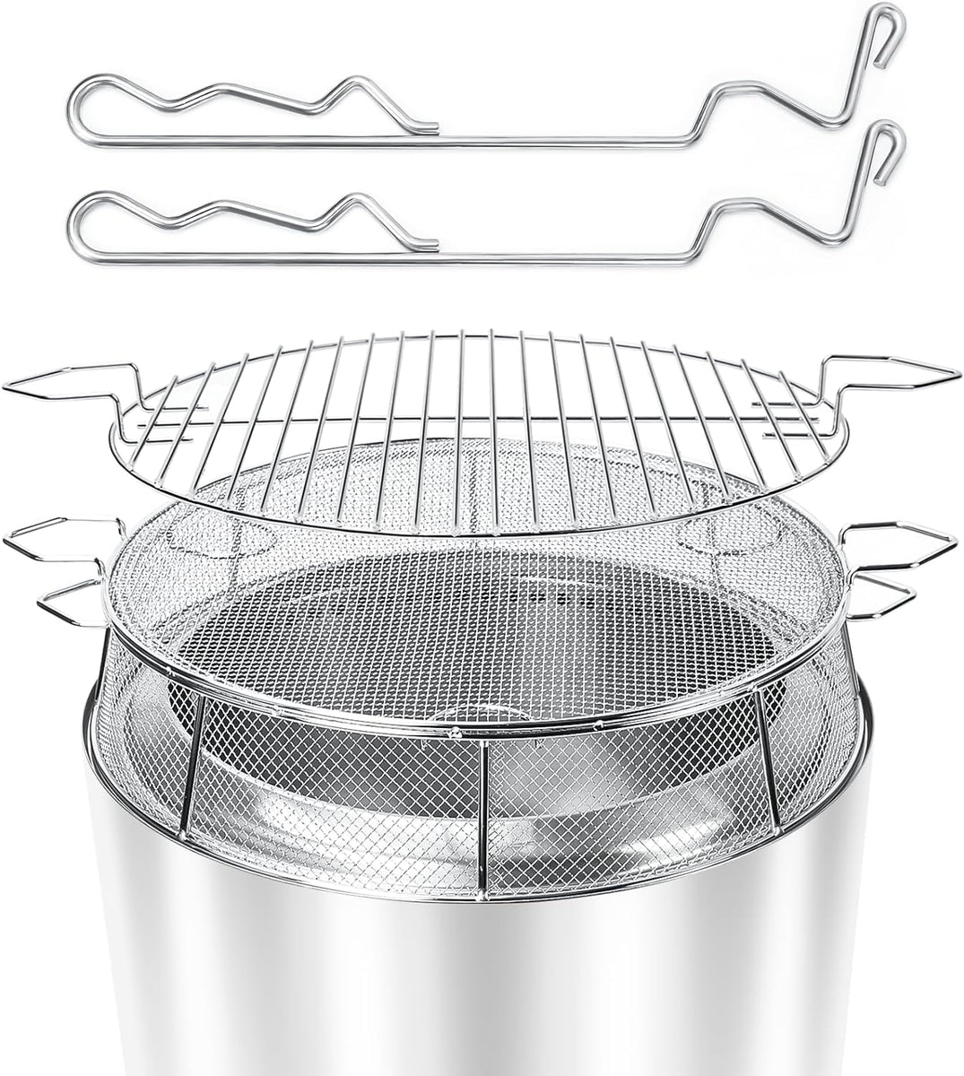 Fire Pit Grates & Stand & Spark Screen for Solo Stove Bonfire 19.5