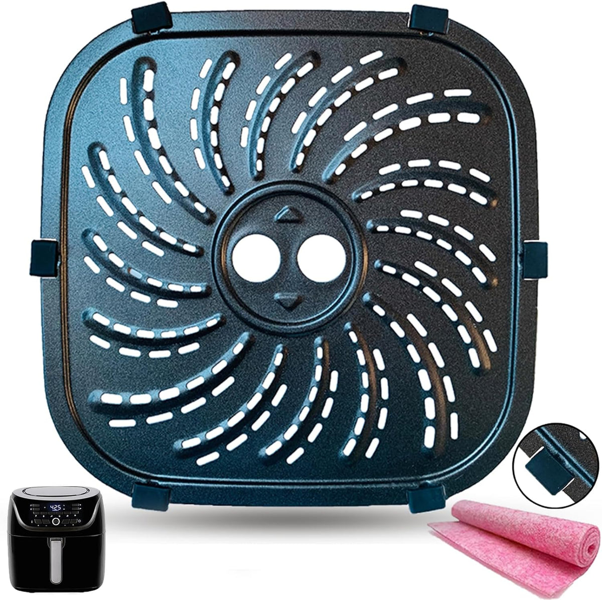 2QT Air Fryer Ersatzrost Für Instant Vortex Mini – Doppelte Antihaftbeschichtung, Spülmaschinenfest