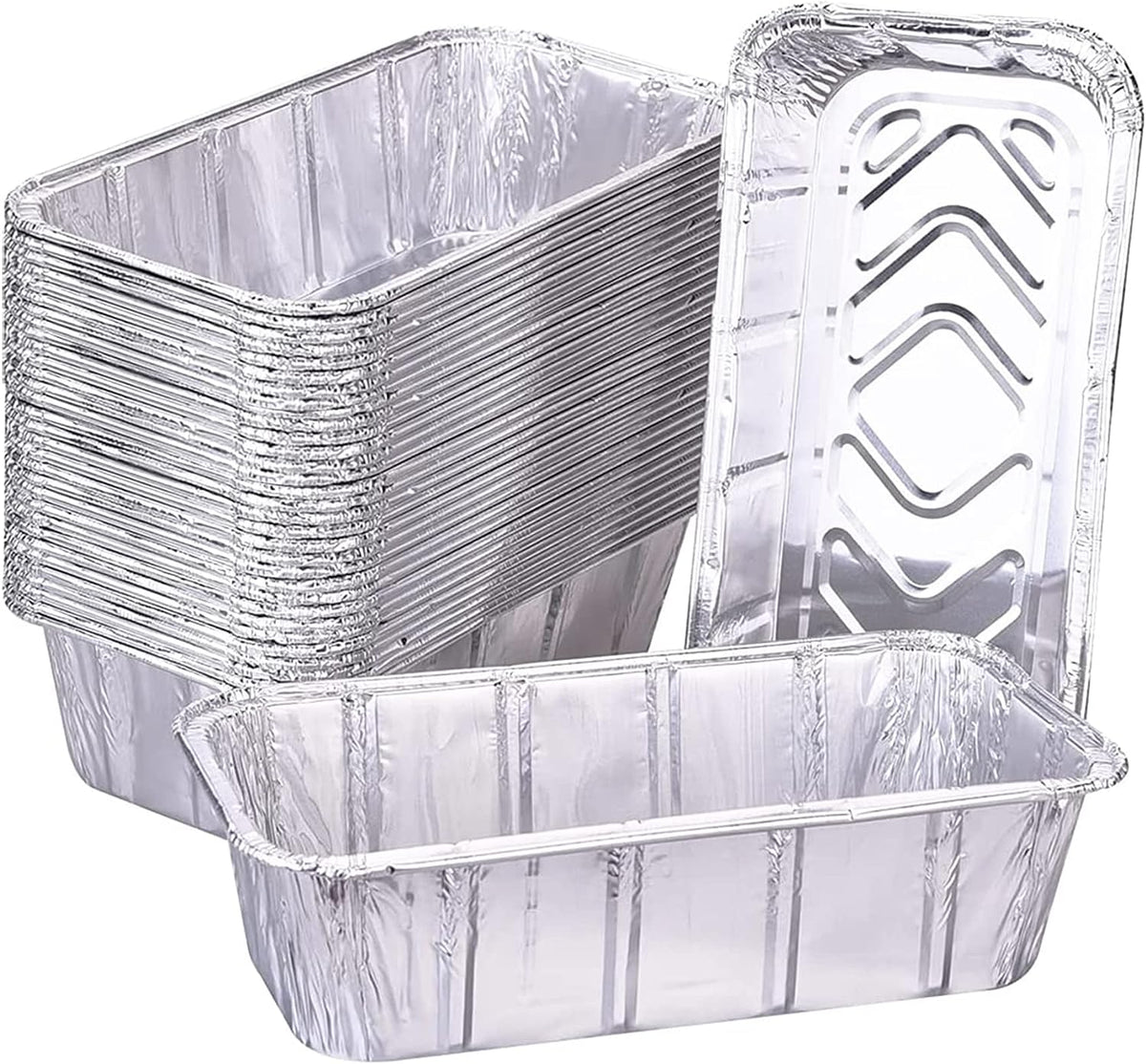 Aluminum Foil Grill Drip Pans -Bulk Pack of Durable Grill Trays Disposable BBQ Grease Pans Compatible with Made Also Great for Baking, Roasting 