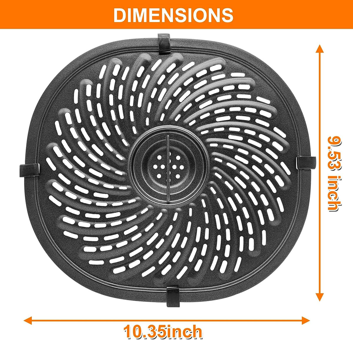 10'' Round Grill Plate Tray Air Fryer Grill Pan Replacement Parts for –  GrillPartsReplacement - Online BBQ Parts Retailer