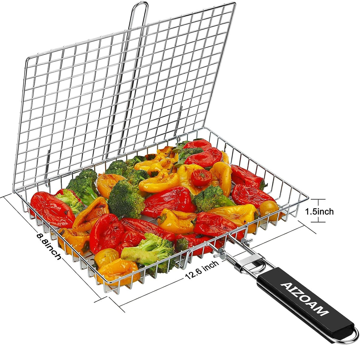 BBQ Grill Fish Basket Stainless Steel Grill Accessories Fits All Grill – GrillPartsReplacement
