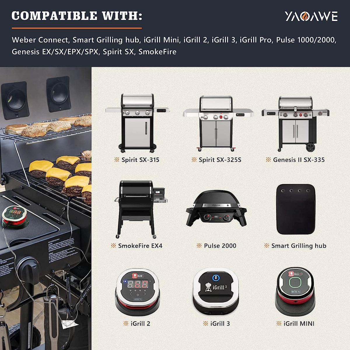 Weber Summit 600 Series Grill Parts: iGrill Pro Meat