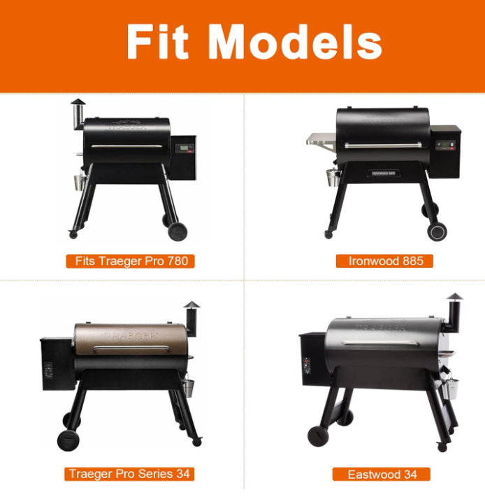 Adjustable Pellet Grill Storage Shelf for Traeger Pro 34 Series