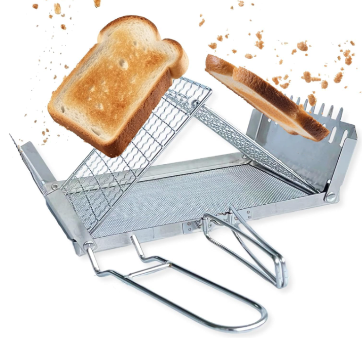 toaster für camping Campfire Grill & Camping Toaster, Over Fire Pit for Gas Wood Stoves