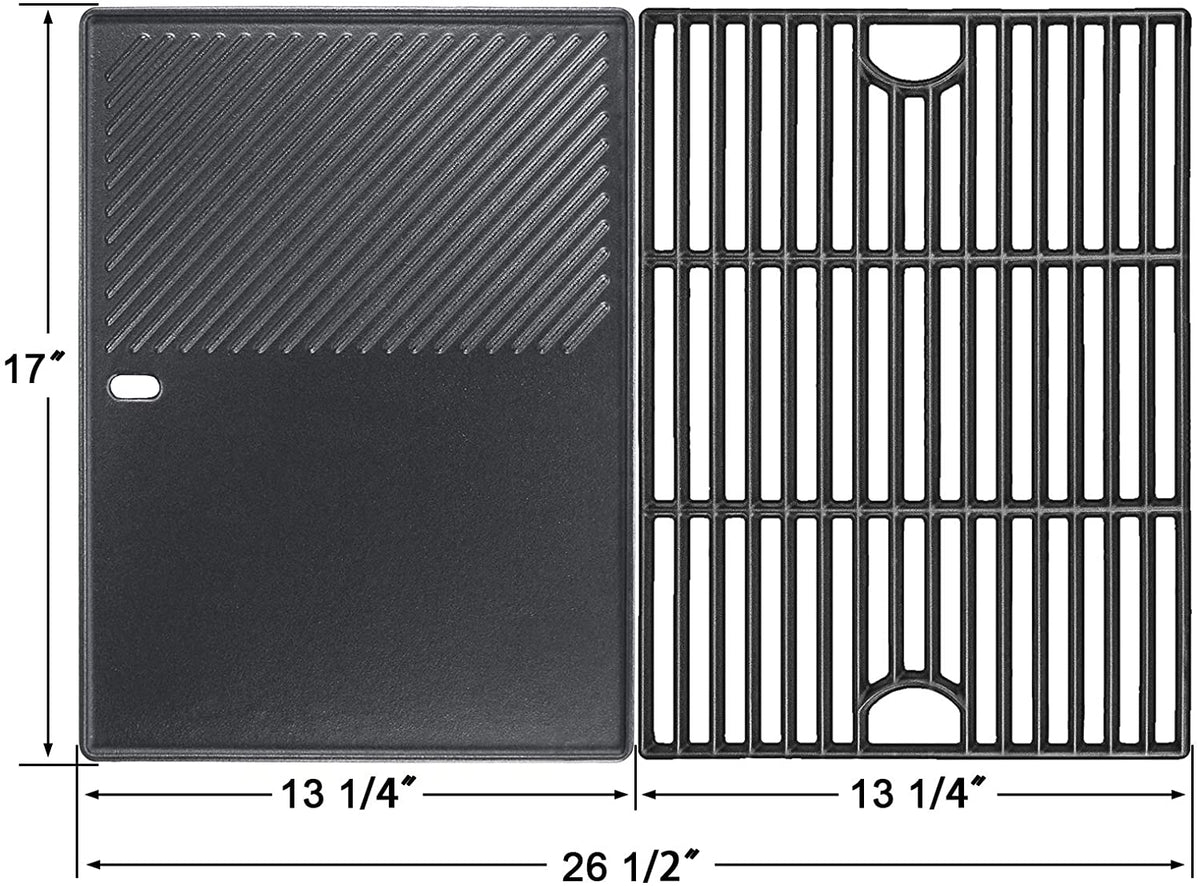 Grate and Griddle Kit for Nexgrill 7200783B, 7200783W, 7200783H, 72