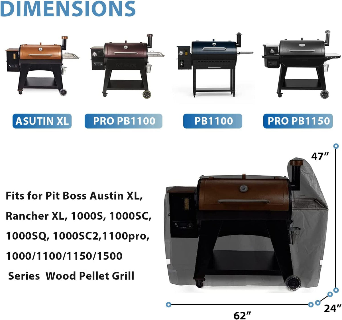 Wood Pellet Grill Cover Pit Boss Austin Xl Cover Heavy-Duty Grill