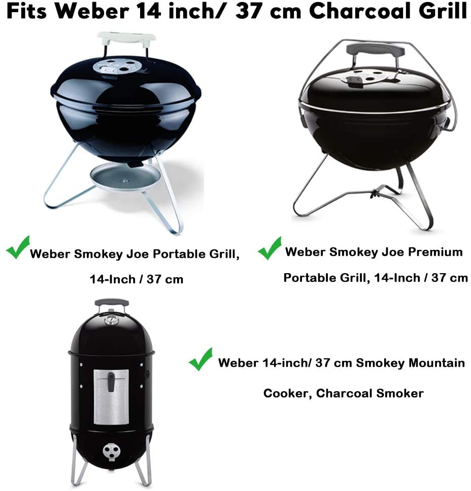 Charcoal Grill Grates, Chimney Starter for 14'' Weber Smokey Joe