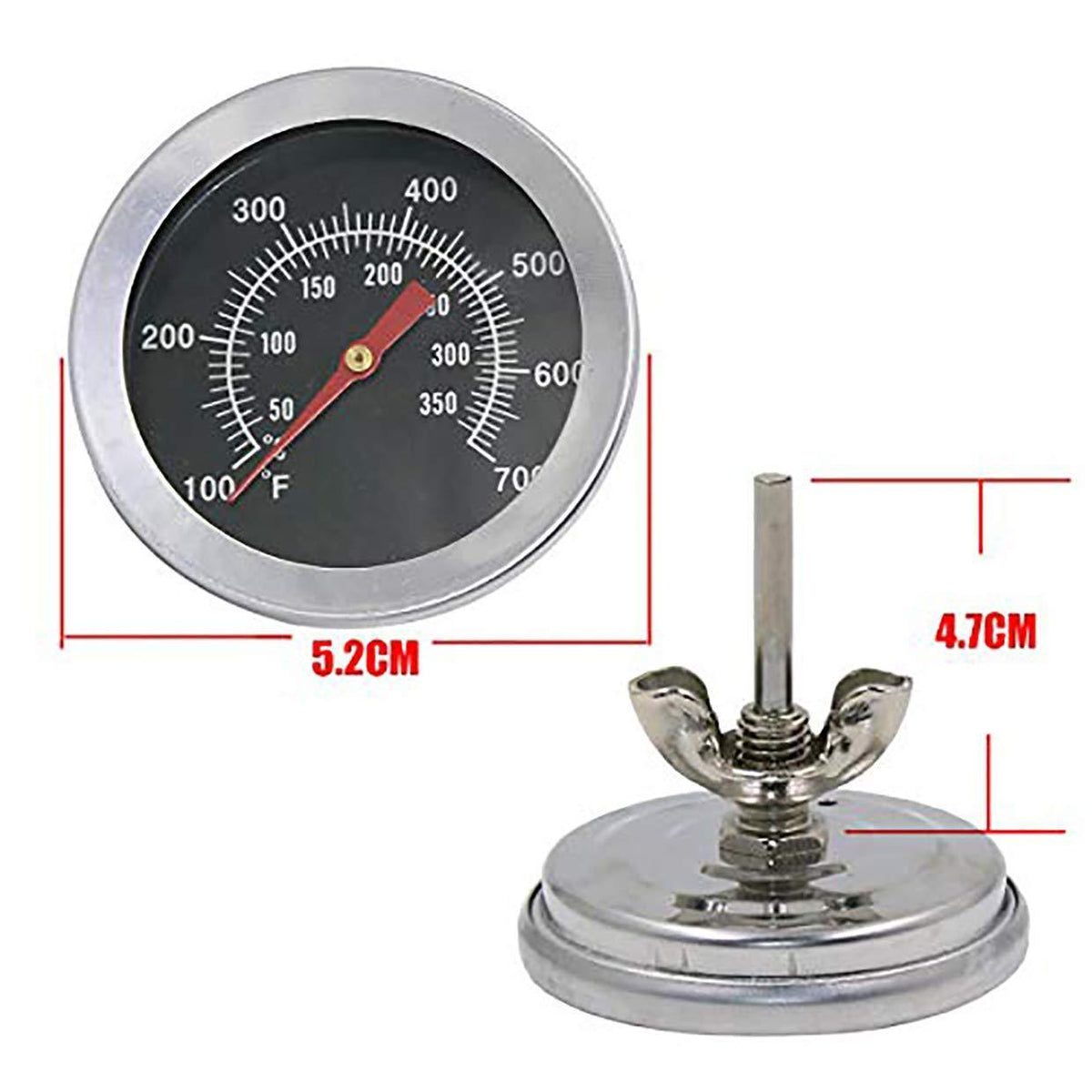 2'' Grill Thermometer Smoke Temp Gauge for Nexgrill Gas Grills