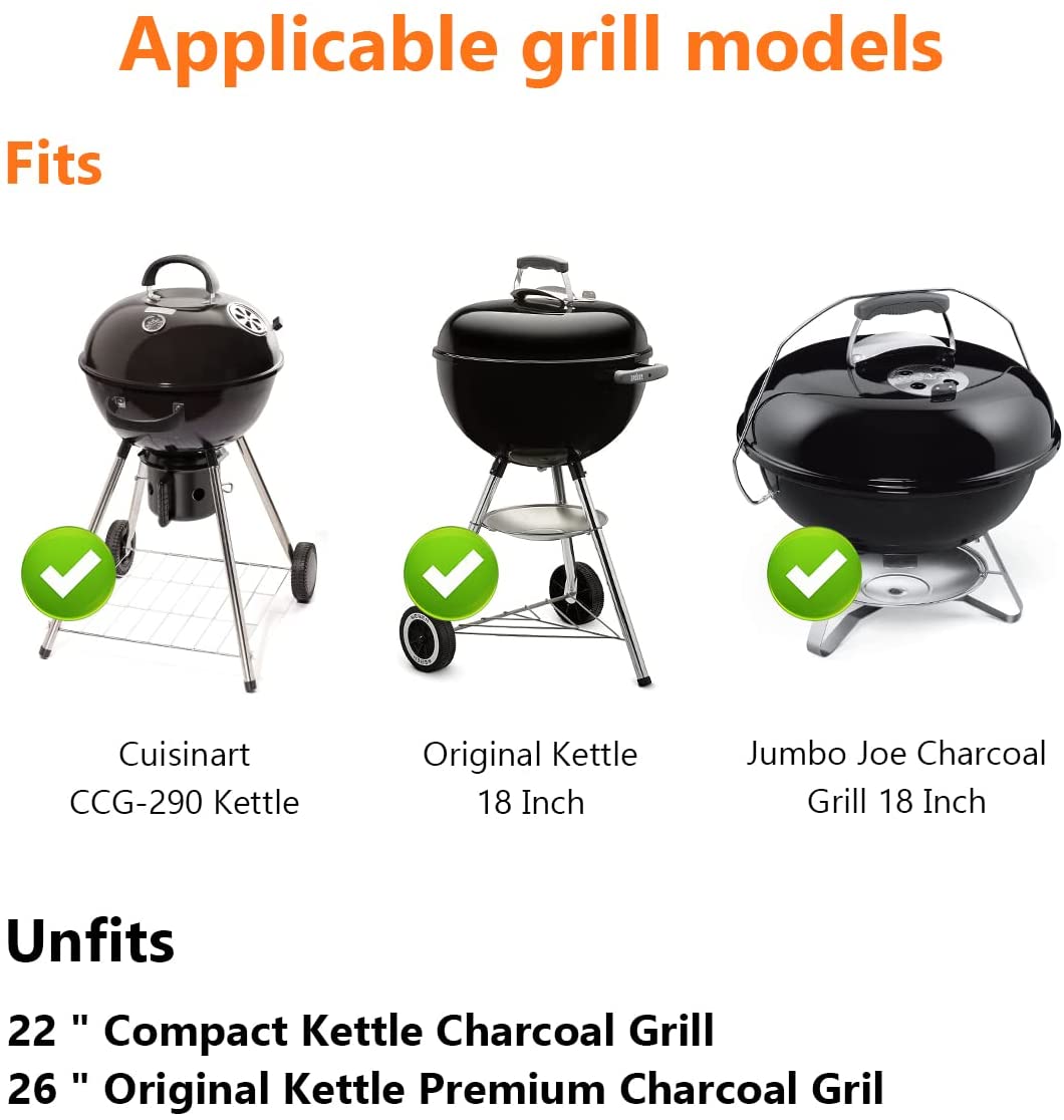 Weber 26 in. Original Kettle Premium Charcoal Grill in Black with