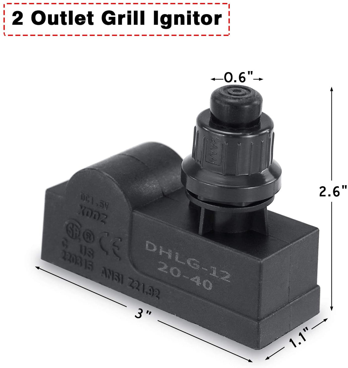 Spark Generator Push Button Ignition Switch for Broil King Gas Grills