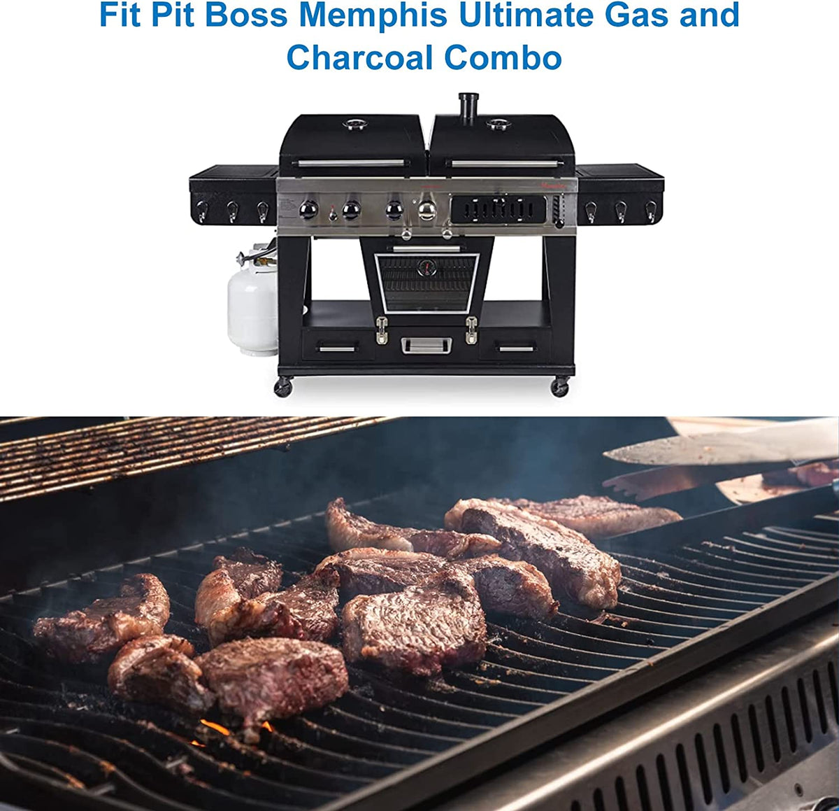 Warming Rack Plate for Pit Boss Memphis Ultimate 4-in-1 Pbmemu1 GAS & Charcoal Combo Grill with Smoker, Outdoor BBQ Grill Accessories