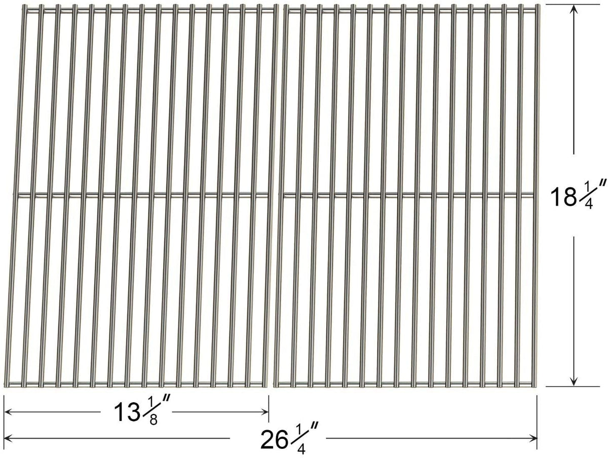 2er-Set Edelstahl-Grillroste Für Charbroil – 46,7 Cm, 7 Mm Stabdurchmesser, 304 Edelstahl
