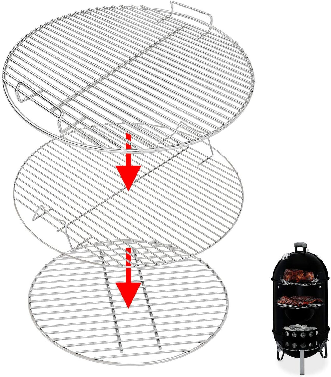 Grill Grates Kit for er 18.5'' Smokey Mountain Cooker Charcoal Kett
