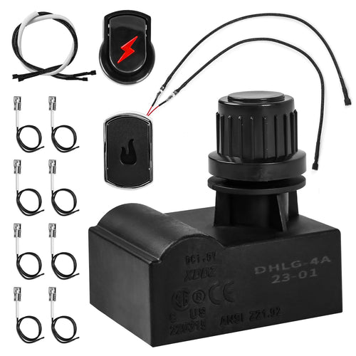 4 Outlet Surefire Ignition Kit for Cuisinart 3 Burner with Side Burner or 4 Burner Grills, Switch Spark Generator Push Button Kit, Gas Grill Parts