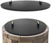 Fire Pit Lid Round 36", Metal Firepits Cover with Handles for Patio Firepits, Rust Resistant 1.5mm Fire Pits Metal Lid, All-season Protective