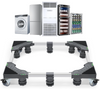 Washing Machine Base Stand w/ 4 Locking Wheels, 10 Strong Feet, 24-31" Fridge Stand Adjustable Flat Dolly Cart Mobile Base for Washer, Dryer, etc