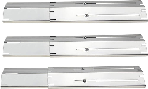 Adjustable Heat Plates for Huntington 2-3 Burner Grills, 11.75-21 x 3.75" SUS 304 Stainless Steel