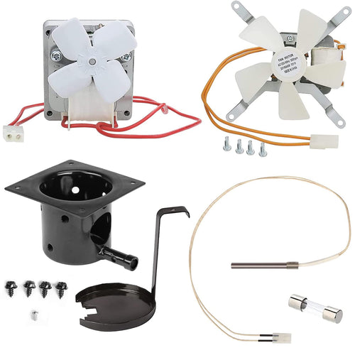 Porcelain Enameled Fire Burn Pot, Hot Rod Ignitor, Auger Motor and Induction Fan Parts Kit for Traeger Pellet Grills