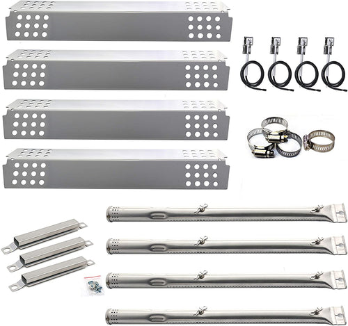Parts Kit for Char-Broil 463241113, 463449914 Grills, Burners, Heat Plates + Crossover Tubes Kit