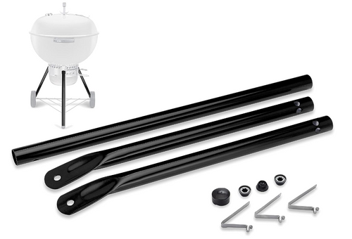 Legs and Hardware Kit for 18'' / 22'' Weber Kettle Grills (excluding 2015-2019 Master-Touch/ Ed. Kettle) (Black), 19.5 Inches (Front Leg)