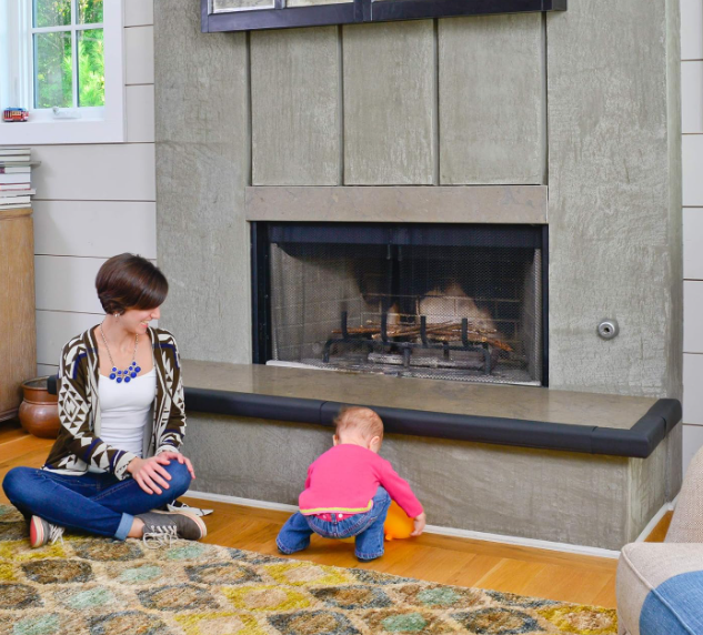 Fireplace Guard Bumpers with Two Corner Protectors, Soften Edges