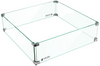 29.5" L x 29.5" x 6" Square Fire Pit Glass Wind Guard Clear Tempered Glass Flame Protective Pane Wind Resistant - Fits 24” Square Fire Pit Burner Pan
