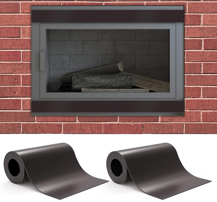 2 Pack Magnetic Fireplace Draft Stopper Cover Screen for Indoor Chimne ...