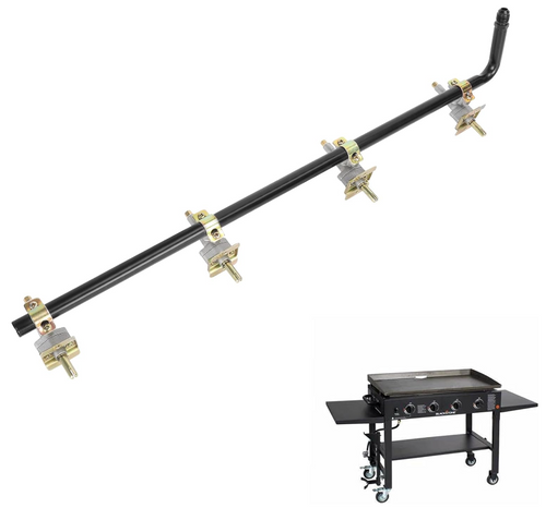 36 Inch Griddle Burner Control Valve with Gas Rail for Blackstone 4-Burner Flat Top Griddle 1554, 1565, 1836, 1866, 1560 36" Griddle
