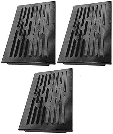 Heat Plates 3Pcs Kit for Sams Members Mark 608SB, Y005XC, Y0101XC, Y0202XC, Y0660, Y0669, MONARCH 04, REGAL 04 Grills