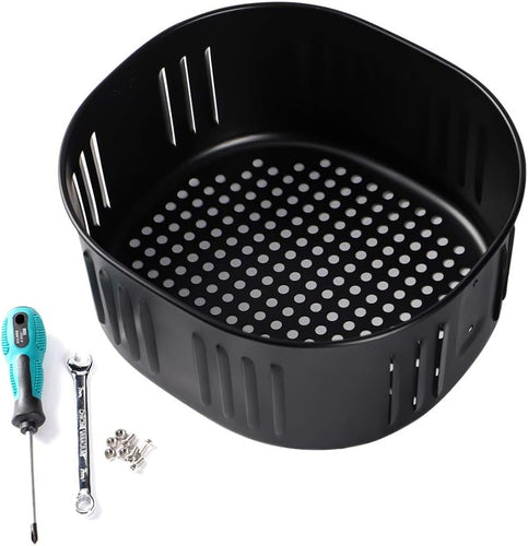 Air Fryer Basket for Power Air Fryer XL 5.3QT, Air fryer Accessories for Gowise USA Air Fryer 5.8QT, Non-Stick Fry Basket