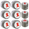 67692 Control Knob Kit for Weber Summit 660/670 Gas Grill Knob, 6 Main Burner Lighted Control Knobs,1 IR Knob,1 Smoke, 1 Grill Burner Control Knob