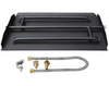 22.5" Natural Gas Powder Coated Steel Fireplace Triple Flame Pan Burner Kit