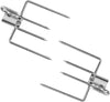 Universal 304 Stainless Steel Rotisserie Meat Forks Fit 1/2-Inch and 3/8-Inch Hexagon & 3/8-Inch and 5/16-Inch Square & 1/2-Inch Round Spit Rods